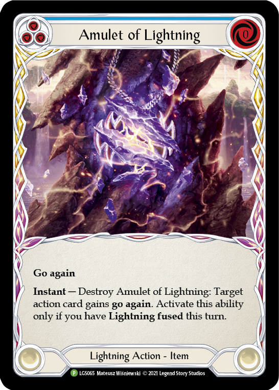 Amulet of Lightning [LGS065] (Promo)  Cold Foil-1