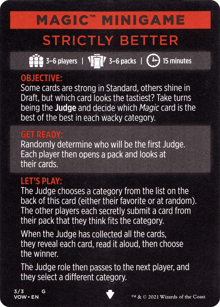 Strictly Better // Strictly Better (cont'd) (MVOW-003) - Innistrad: Crimson Vow Minigames Foil-1