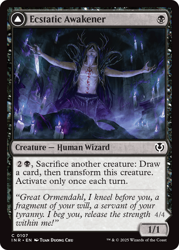 Ecstatic Awakener // Awoken Demon [Innistrad Remastered]-3