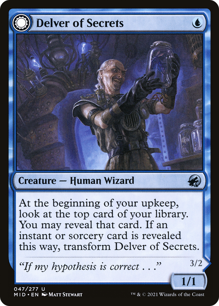 Delver of Secrets // Insectile Aberration [Innistrad: Midnight Hunt]-3