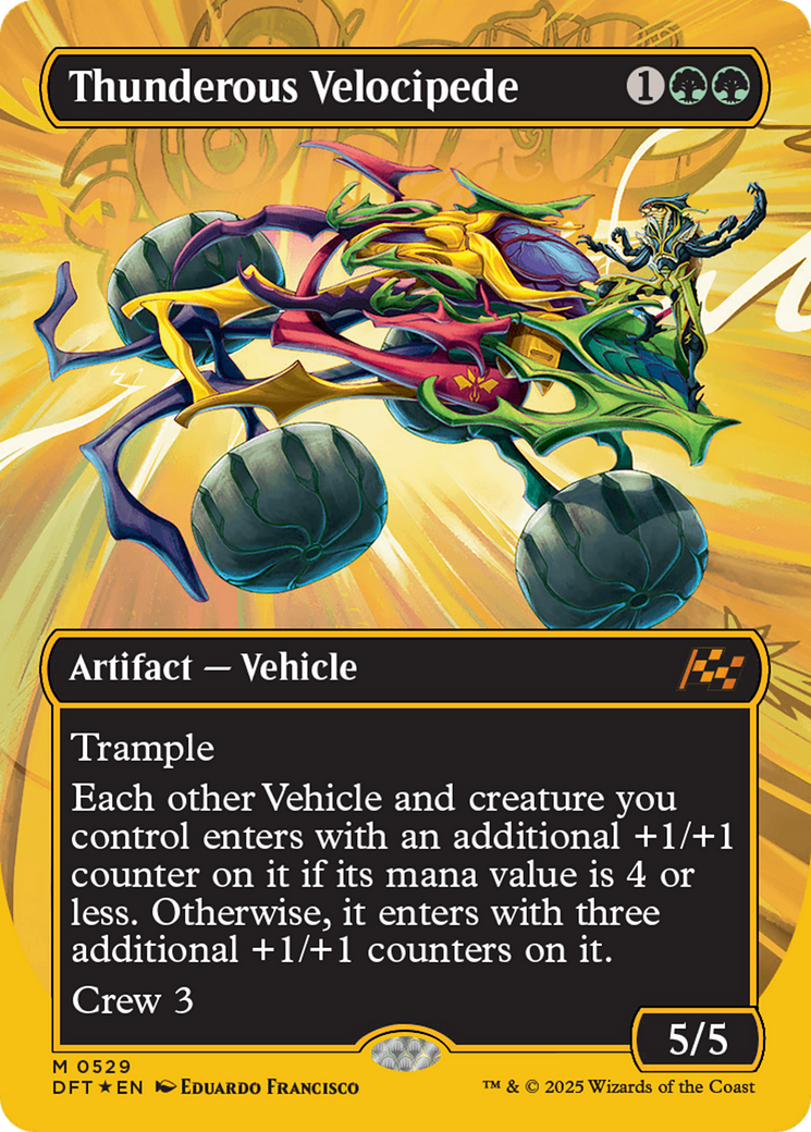 Thunderous Velocipede (Borderless) (First-Place Foil) [Aetherdrift]-1