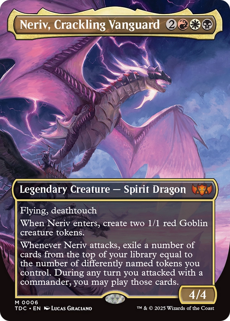 Neriv, Crackling Vanguard (Borderless) [Tarkir: Dragonstorm Commander]-1