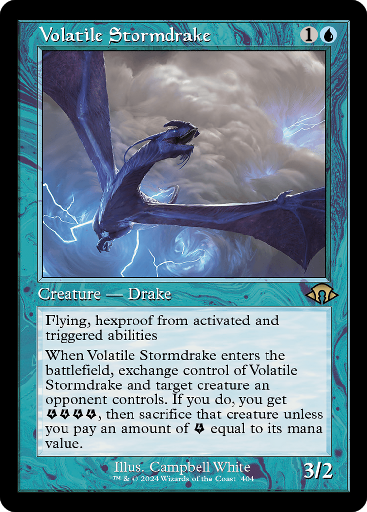 Volatile Stormdrake (Retro Frame) (MH3-404) - Modern Horizons 3-1
