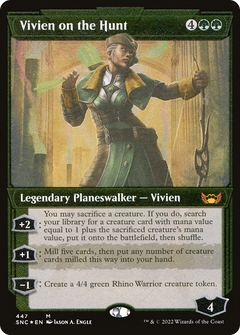 Vivien on the Hunt (Showcase) (Foil Etched) (SNC-447) - Streets of New Capenna: (Showcase) Foil-1