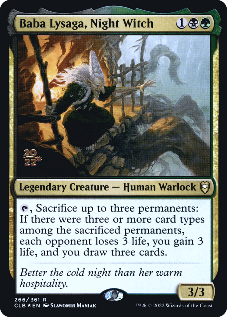Baba Lysaga, Night Witch [Commander Legends: Battle for Baldur's Gate Prerelease Promos]-1