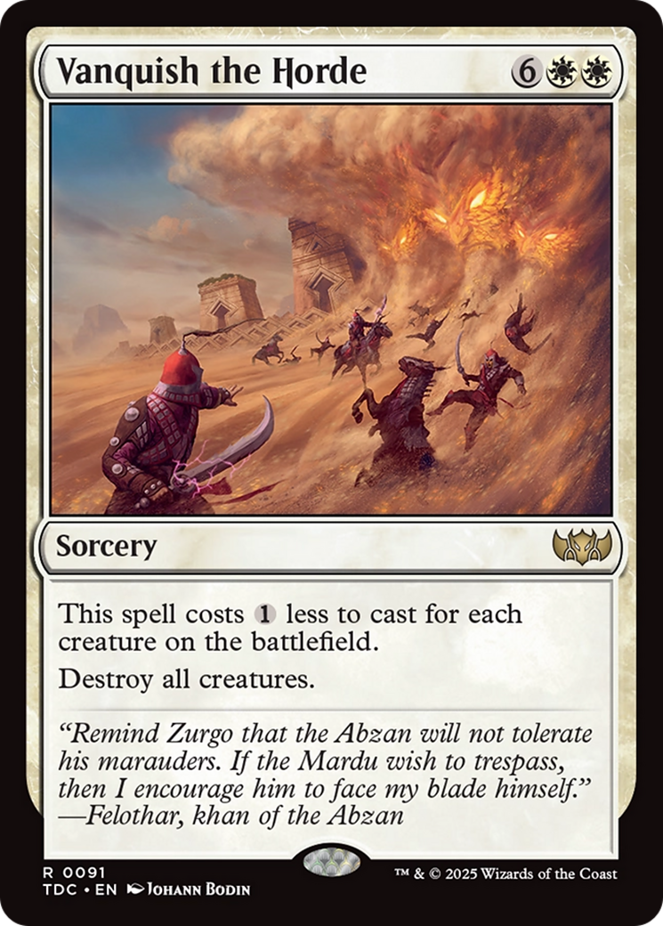 Vanquish the Horde (TDC-091) - Commander: Tarkir: Dragonstorm-1