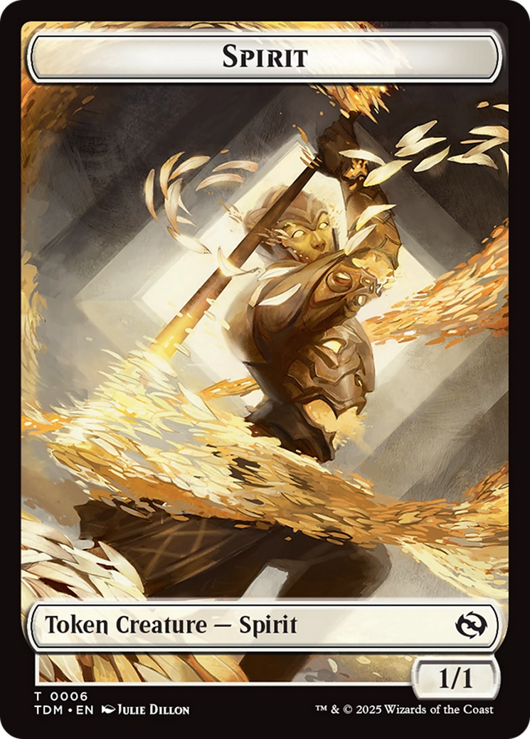 Spirit (0006) // Spirit (0007) Double-Sided Token [Tarkir: Dragonstorm Tokens]-1