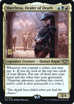 Marchesa, Dealer of Death [Outlaws of Thunder Junction Prerelease Promos]-1