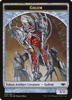Shapeshifter (001) // Golem (018) Double-Sided Token [Modern Horizons Tokens]-2