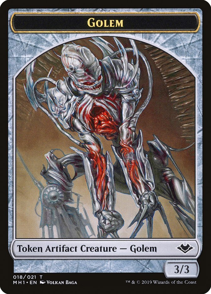 Illusion (005) // Golem (018) Double-Sided Token [Modern Horizons Tokens]-2