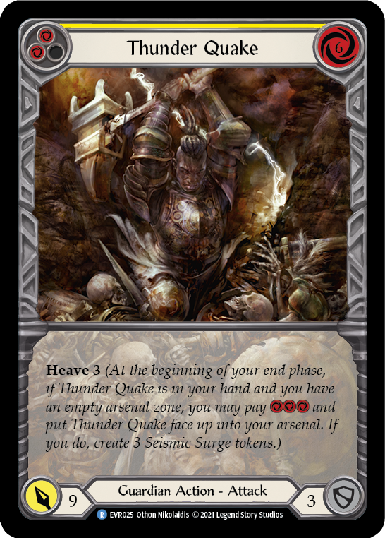 Thunder Quake (Yellow) [EVR025] (Everfest)  1st Edition Extended Art Rainbow Foil-2