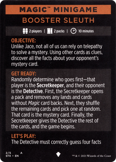 Booster Sleuth // Booster Sleuth (cont'd) (MSTX-002) - Strixhaven: School of Mages Minigames Foil-1
