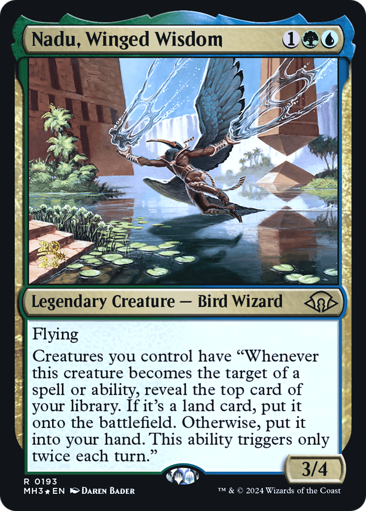 Nadu, Winged Wisdom [Modern Horizons 3 Prerelease Promos]-1