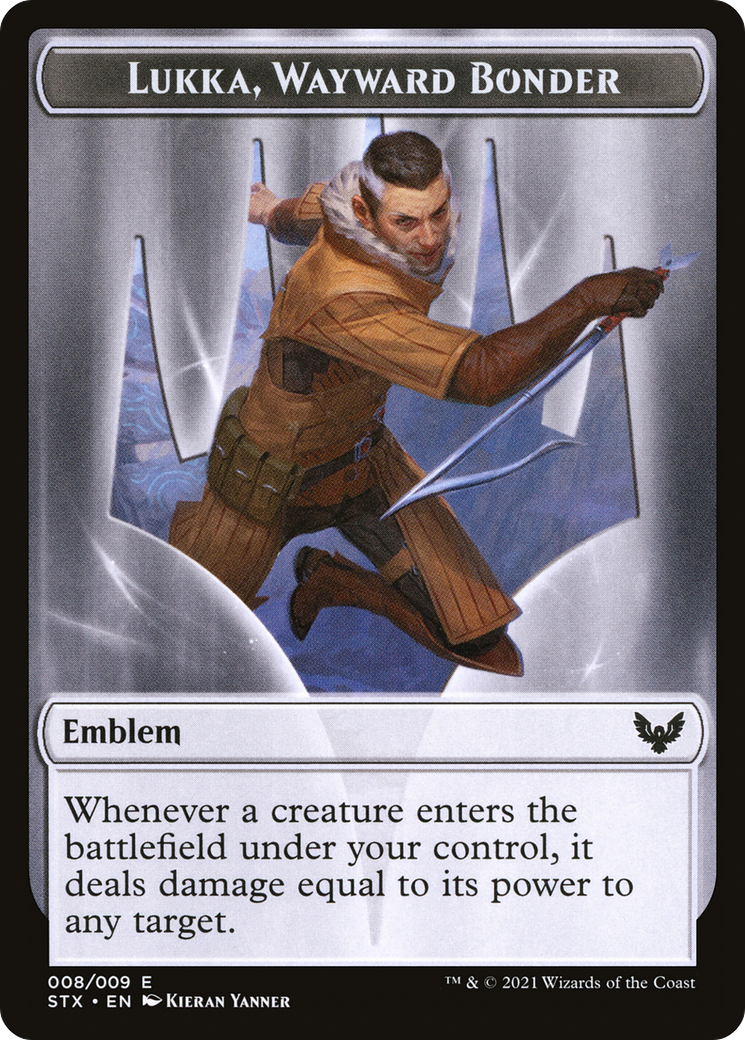 Pest // Lukka, Wayward Bonder Emblem Double-Sided Token [Secret Lair: From Cute to Brute Tokens]-2