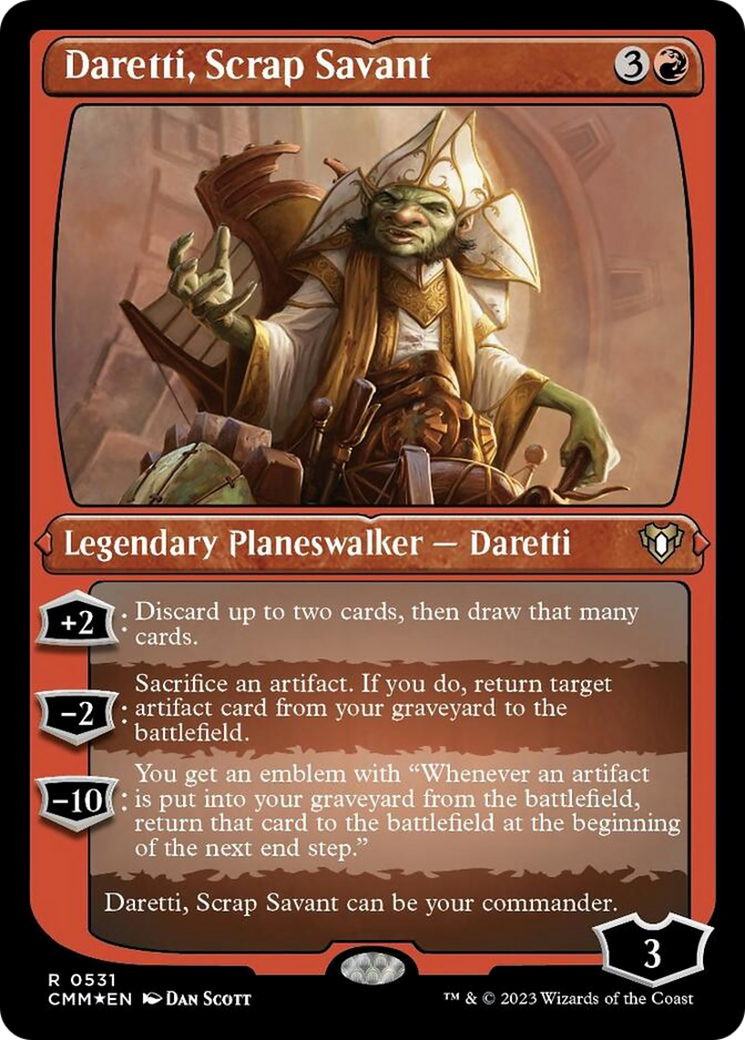 Daretti, Scrap Savant (Foil Etched) [Commander Masters]-1