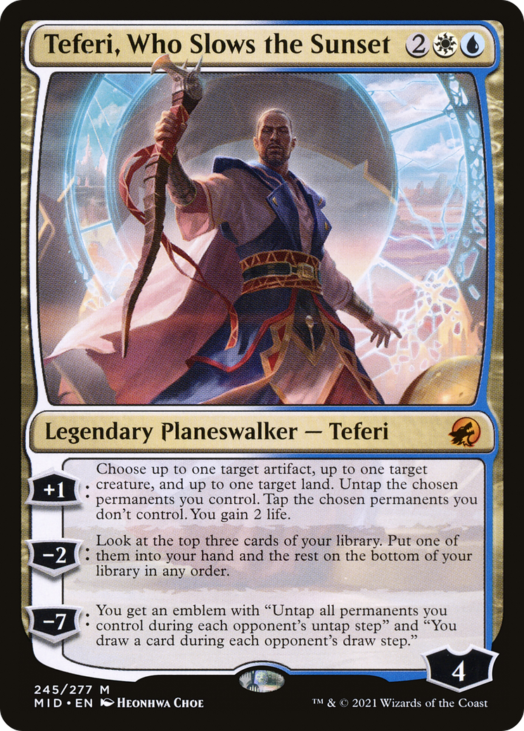 Teferi, Who Slows the Sunset [Innistrad: Midnight Hunt]-1