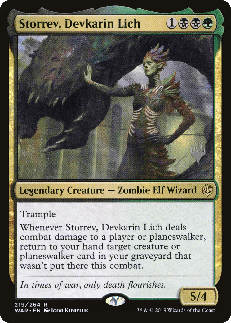 Storrev, Devkarin Lich (Promo Pack) [War of the Spark Promos]-1