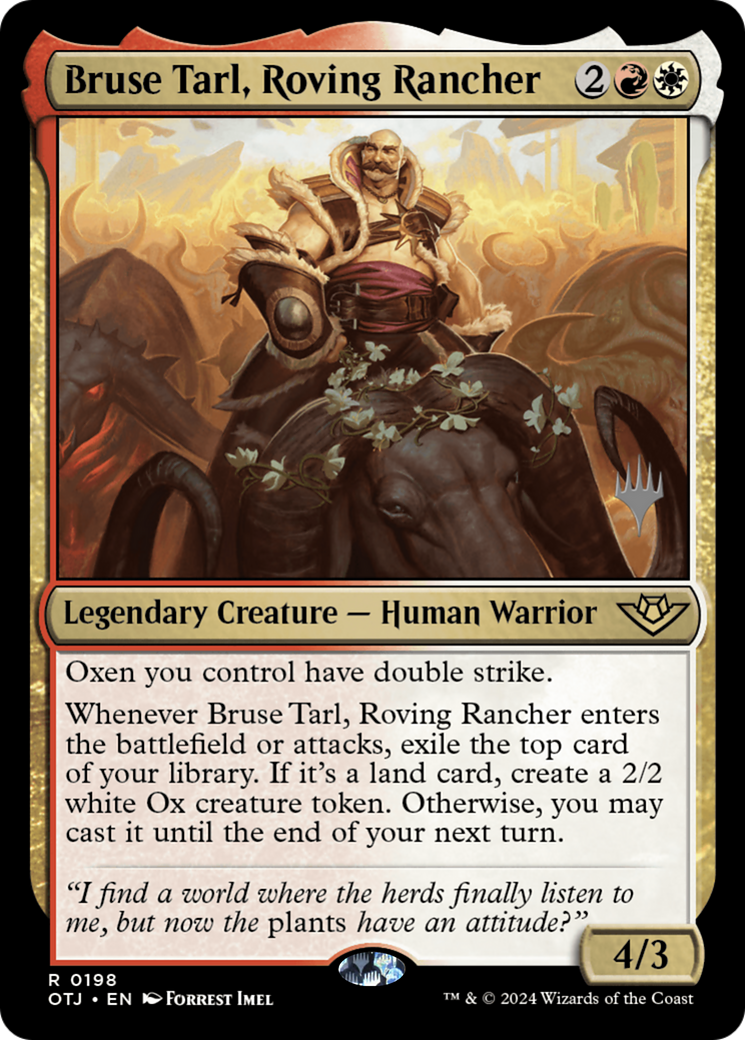 Bruse Tarl, Roving Rancher (Promo Pack) [Outlaws of Thunder Junction Promos]-1