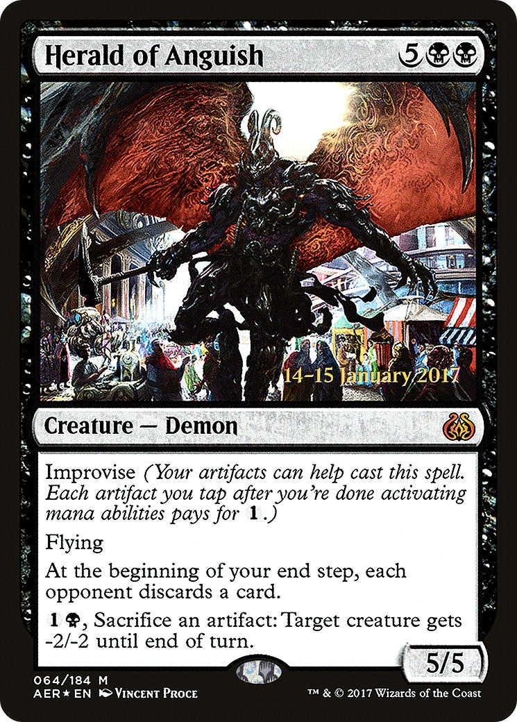 Herald of Anguish [Aether Revolt Prerelease Promos]-1