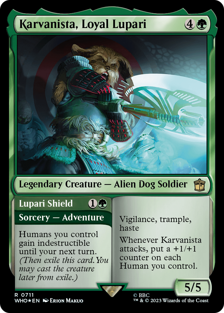 Karvanista, Loyal Lupari // Lupari Shield (Surge Foil) [Doctor Who]-1