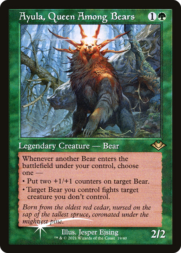 Ayula, Queen Among Bears (Retro Frame) (MH1-019) - Modern Horizons 1 Timeshifts Etched Foil-1