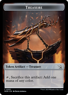 Treasure (21) // Knight Double-Sided Token [March of the Machine Tokens]-1