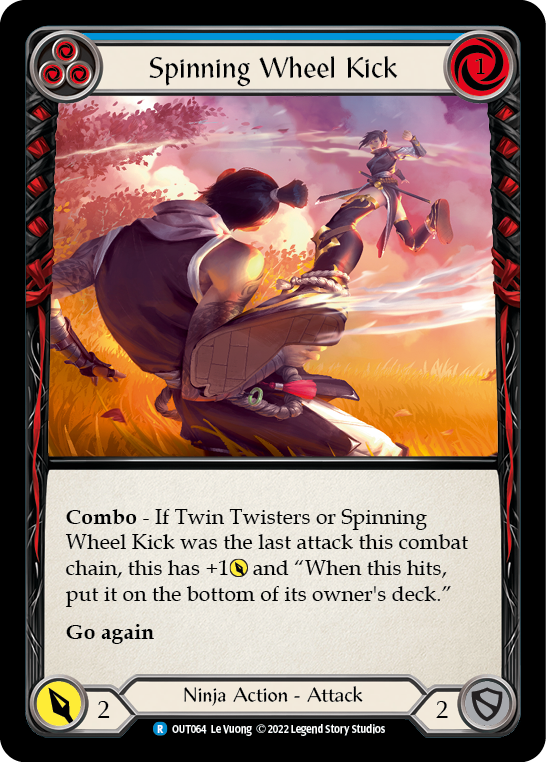 Spinning Wheel Kick (Blue) [OUT064] (Outsiders)  Rainbow Foil-1
