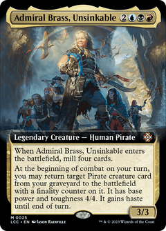 Admiral Brass, Unsinkable (Extended Art) [The Lost Caverns of Ixalan Commander]-1