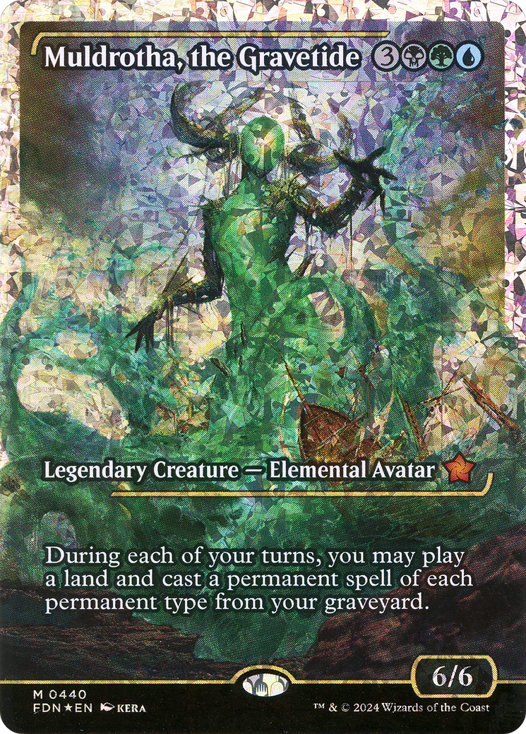 Muldrotha, the Gravetide (Showcase) (Fracture Foil) (Japanese) [Foundations]-1