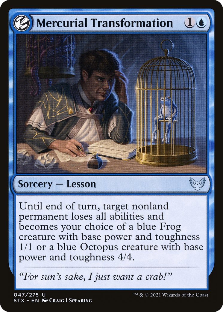 Mercurial Transformation [Strixhaven: School of Mages]-1