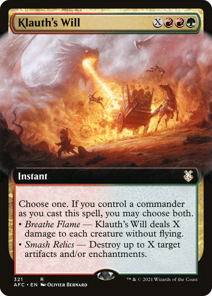 Klauth's Will (Extended Art) [Dungeons & Dragons: Adventures in the Forgotten Realms Commander]-1