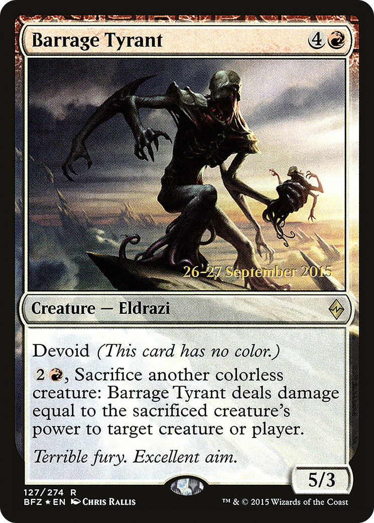 Barrage Tyrant [Battle for Zendikar Prerelease Promos]-1