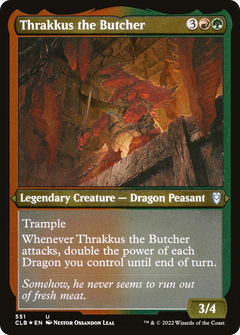 Thrakkus the Butcher (CLB-551) - Commander Legends: Battle for Baldur's Gate Etched Foil-1
