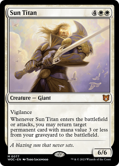 Sun Titan [Wilds of Eldraine Commander]-1