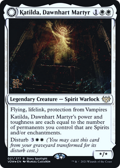 Katilda, Dawnhart Martyr // Katilda's Rising Dawn [Innistrad: Crimson Vow Prerelease Promos]-3