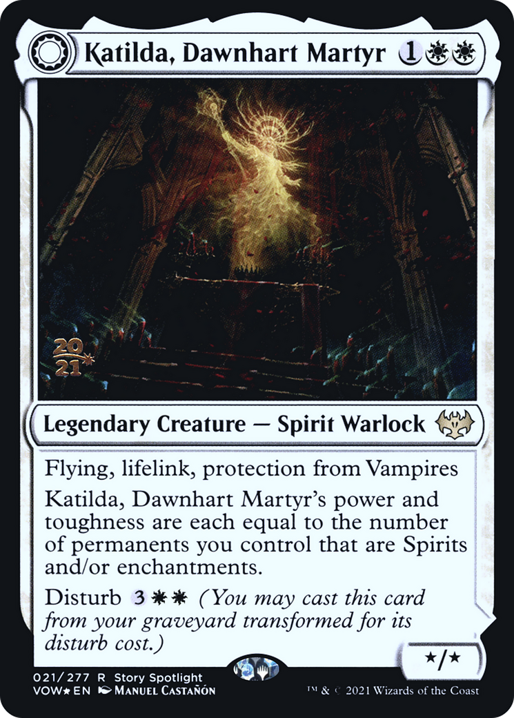 Katilda, Dawnhart Martyr // Katilda's Rising Dawn [Innistrad: Crimson Vow Prerelease Promos]-3