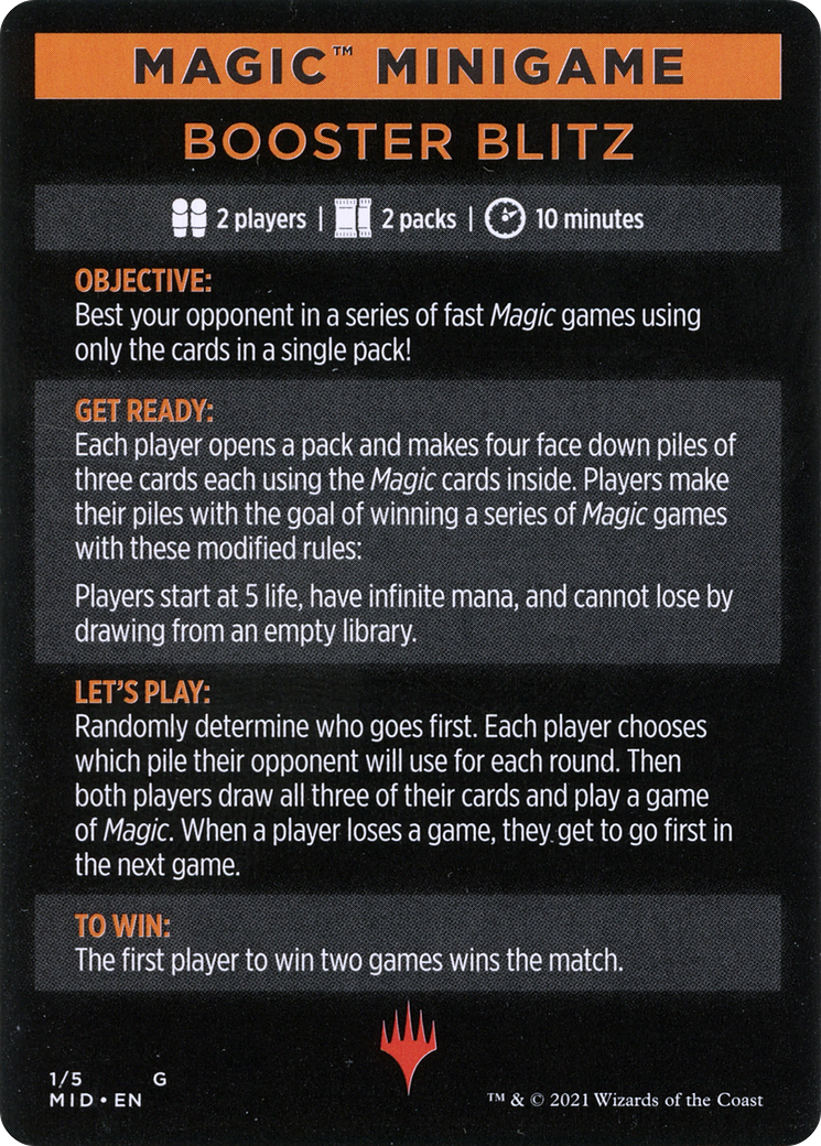 Booster Blitz (MMID-001) - Innistrad: Midnight Hunt Minigames-1