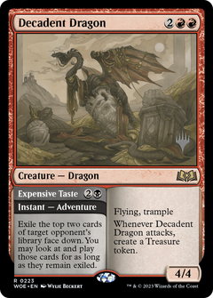 Decadent Dragon // Expensive Taste (Promo Pack) [Wilds of Eldraine Promos]-3
