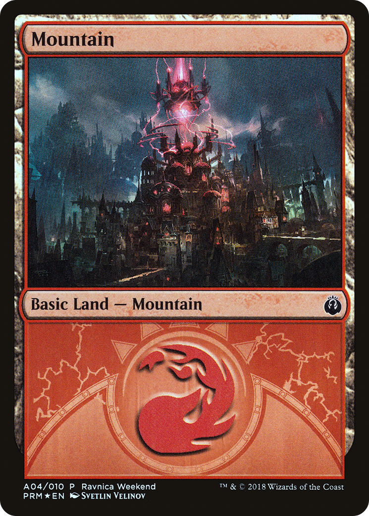 Mountain (A04) [Ravnica Allegiance Ravnica Weekend]-1