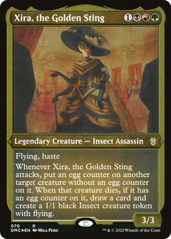 Xira, the Golden Sting (DMC-070) - Dominaria United Commander Etched Foil-1
