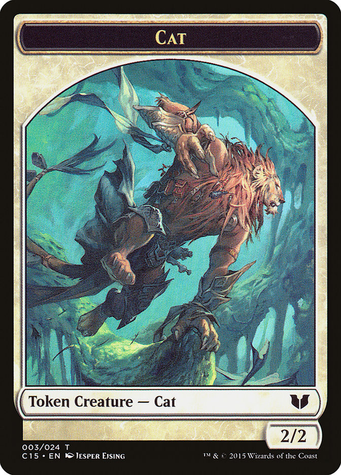 Spirit (023) // Cat Double-Sided Token [Commander 2015 Tokens]-2
