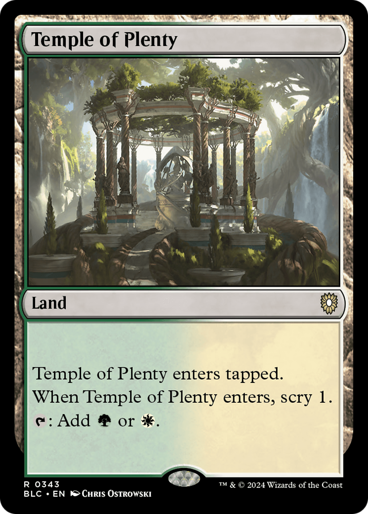Temple of Plenty [Bloomburrow Commander]-1