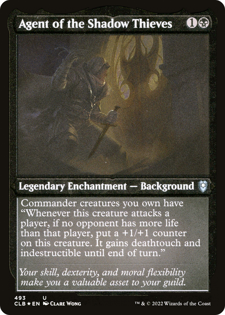 Agent of the Shadow Thieves (CLB-493) - Commander Legends: Battle for Baldur's Gate Etched Foil-1