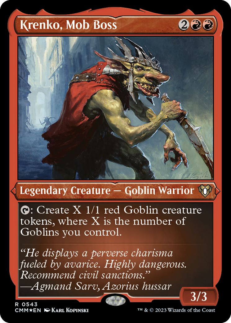 Krenko, Mob Boss (CMM-543) - Commander Masters Etched Foil-1