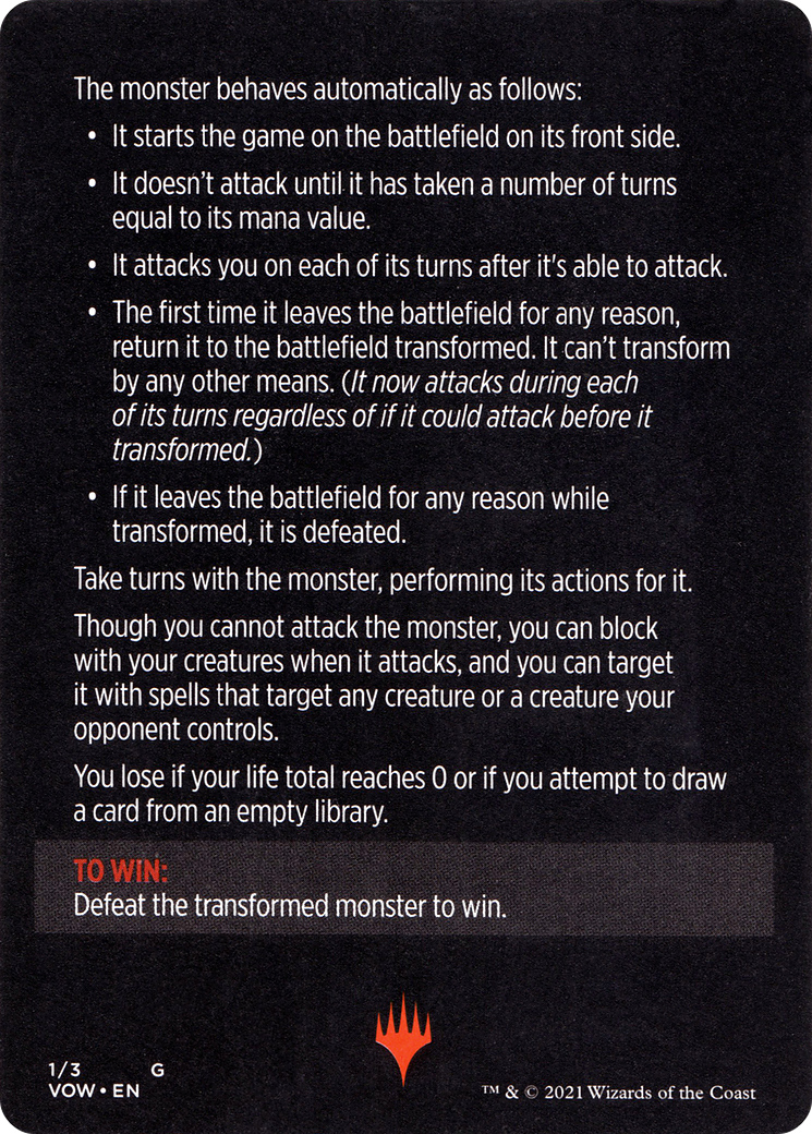 Monster of the Week // Monster of the Week (cont'd) (MVOW-001) - Innistrad: Crimson Vow Minigames Foil-2