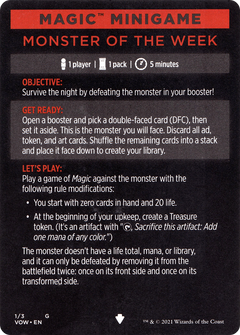 Monster of the Week // Monster of the Week (cont'd) (MVOW-001) - Innistrad: Crimson Vow Minigames-1