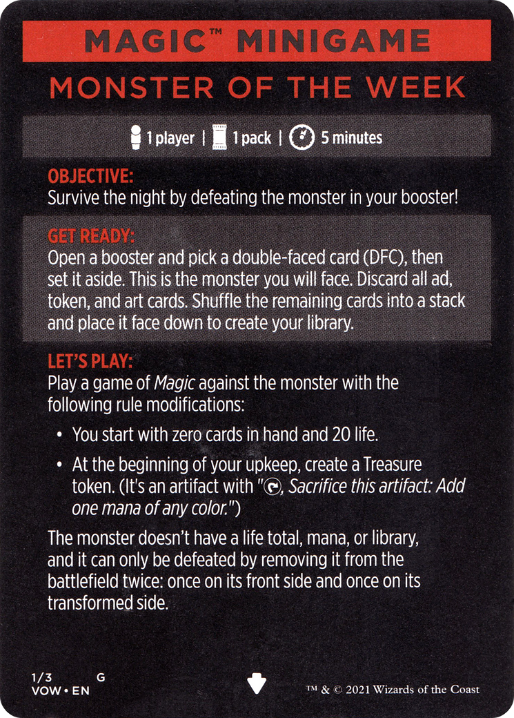 Monster of the Week // Monster of the Week (cont'd) (MVOW-001) - Innistrad: Crimson Vow Minigames Foil-3