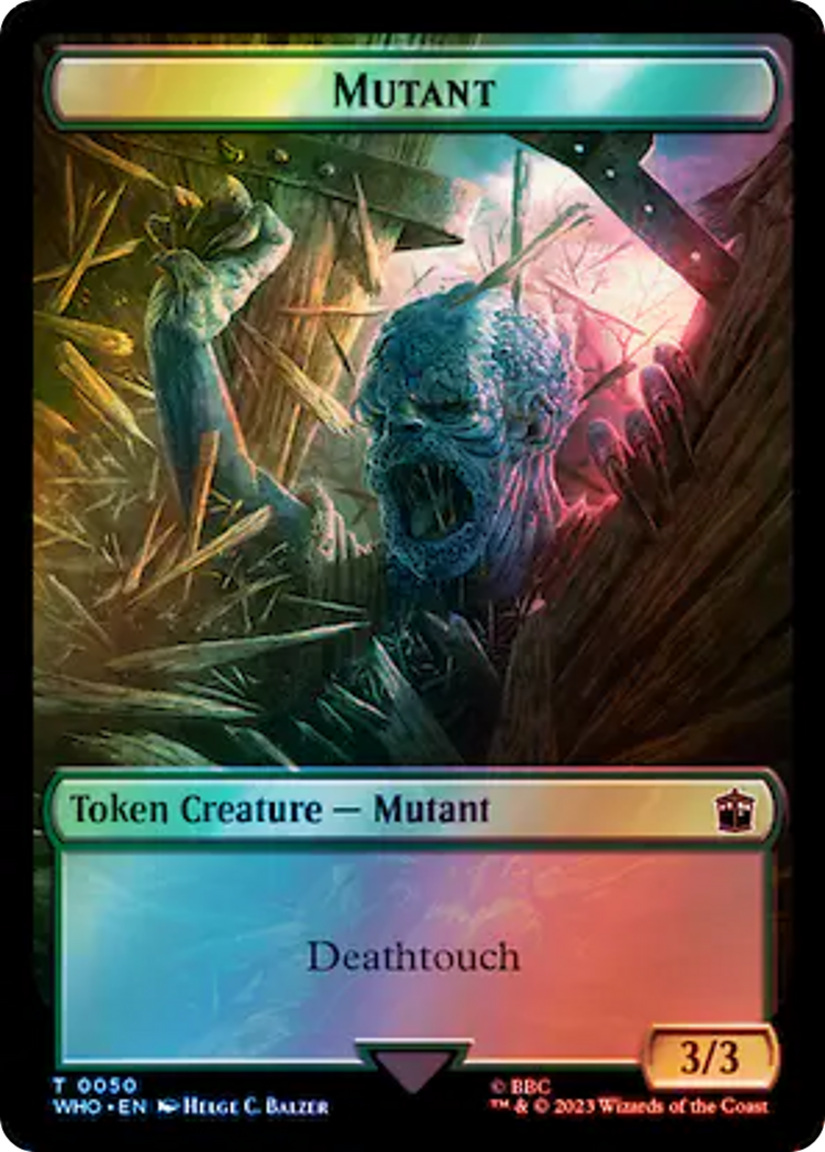 Soldier // Mutant Double-Sided Token (Surge Foil) [Doctor Who Tokens]-2