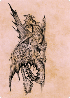Ancient Brass Dragon // Ancient Brass Dragon (ACLB-049) - Battle for Baldur's Gate Art Series (Borderless)-3