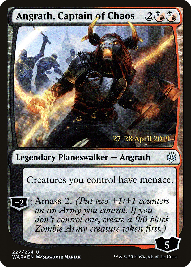 Angrath, Captain of Chaos [War of the Spark Prerelease Promos]-1